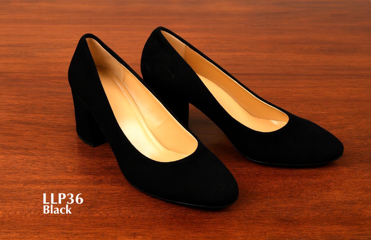 LLP36-Pumps met ronde neus en blokhak