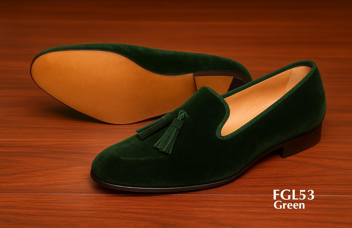 FGL53-groene-kwast-fluwelen-slippers