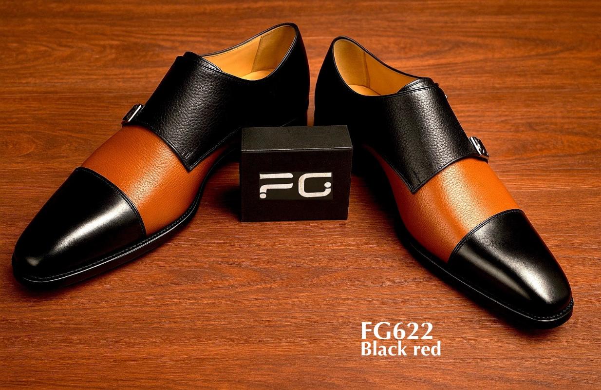 Zwart-rode Spectator leren schoenen