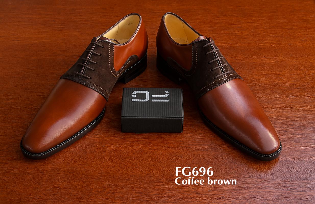 Spectator leren schoen, koffiekleurig