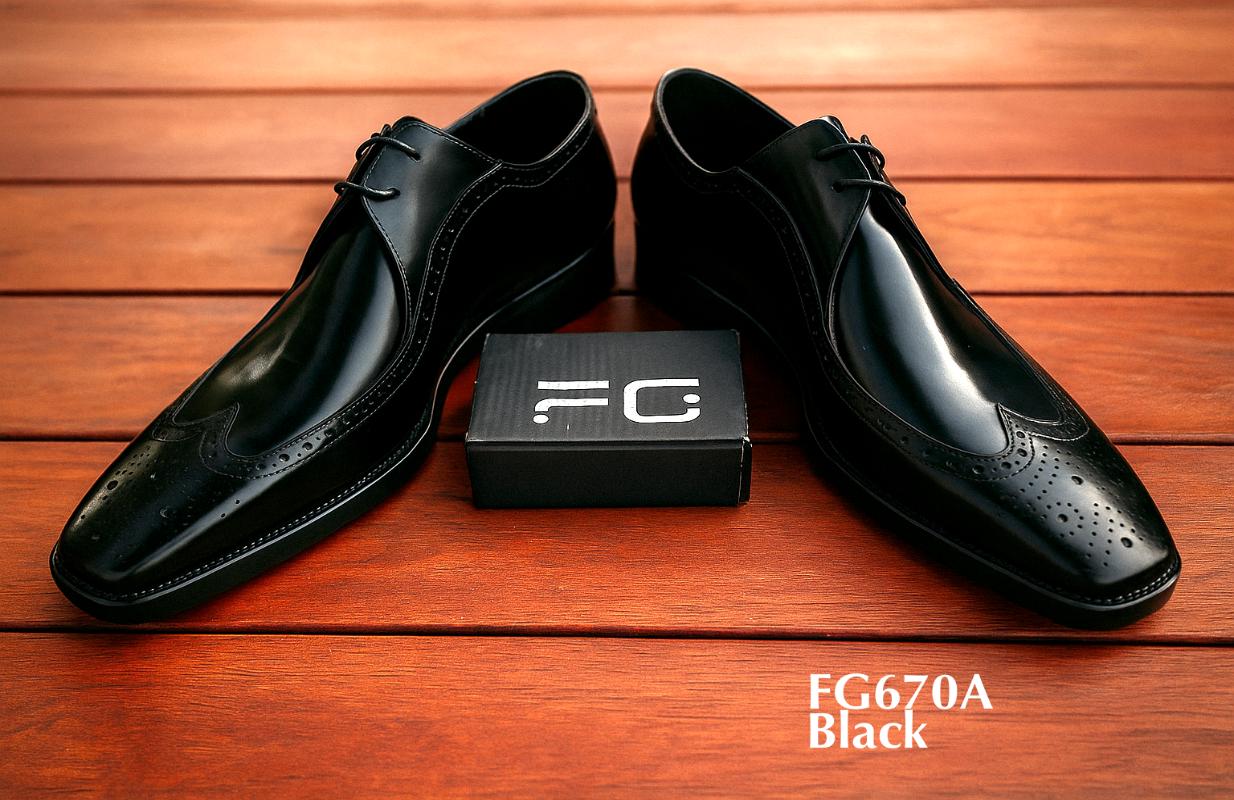 Voll-Brogue heren schoen van lakleer