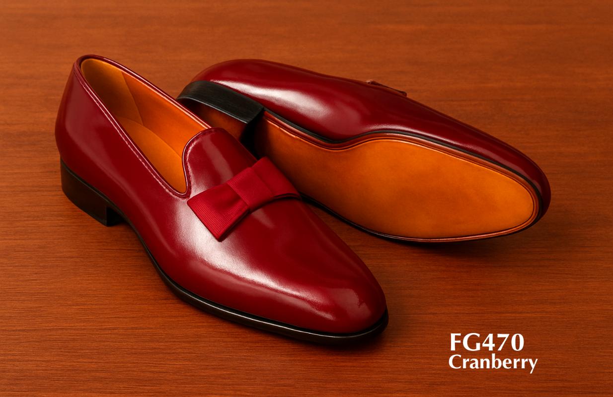 FG470-Cranberry-Strik-Leren-Slippers