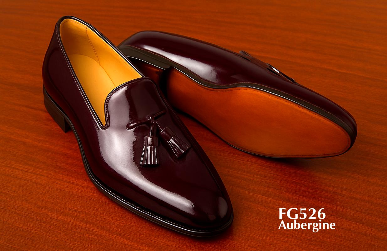 FG526-Aubergine-Leren-Slippers