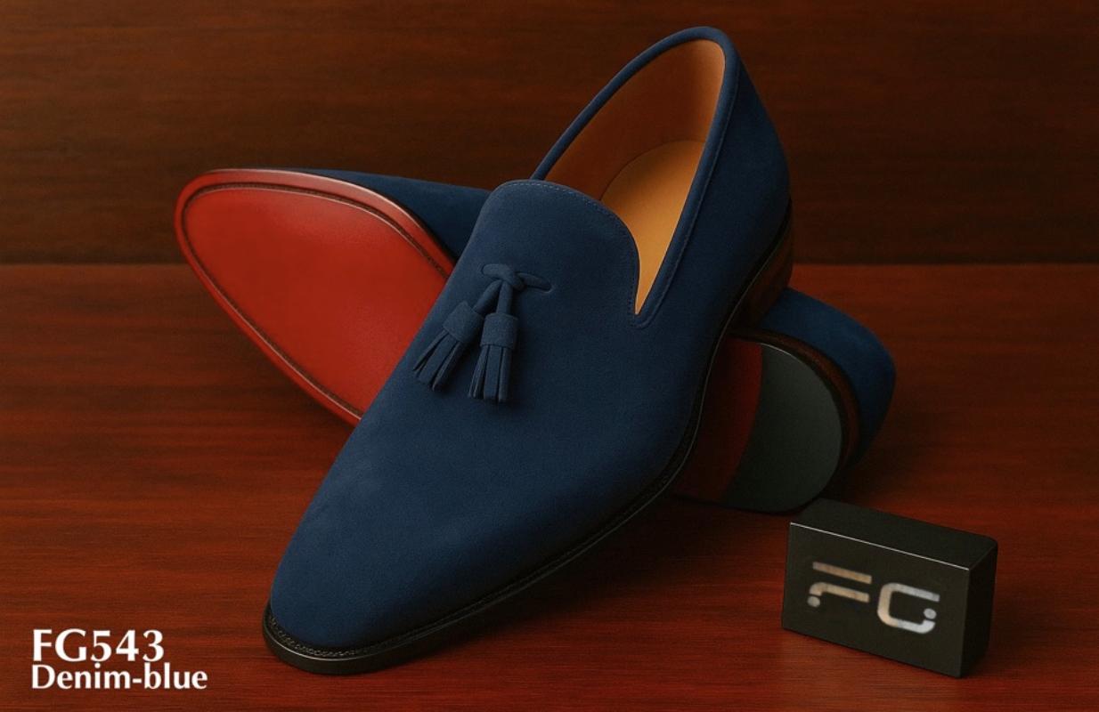 FG543-Suède-Leren-Slippers-Denimblauw