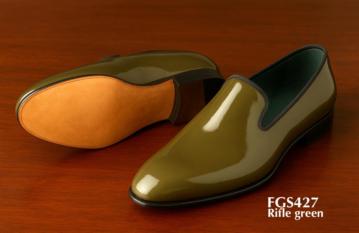 FGS427-Leren-Slipper-Rifle-Green