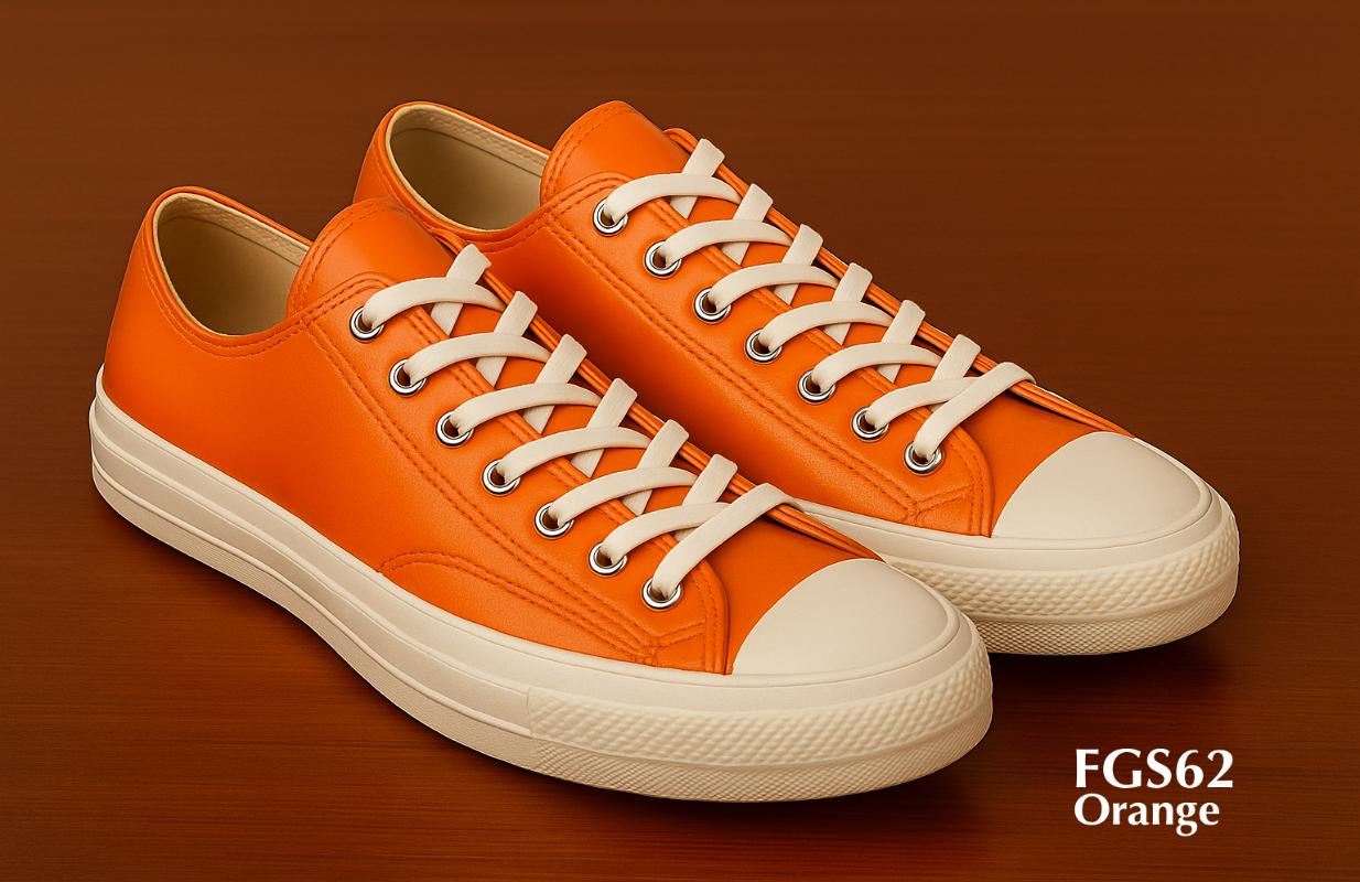FGS62 oranje leren sneakers