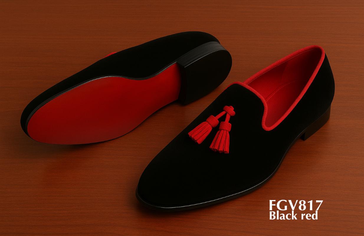 zwart-rood-combinatie-loafers rode zool FGV817